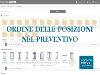 Ordine delle posizioni nel preventivo