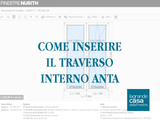 Come inserire il traverso interno anta