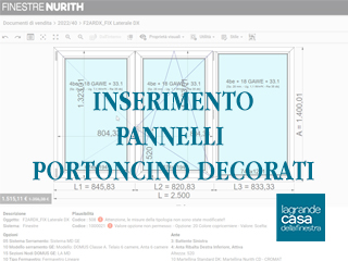 Inserimento pannelli portoncino decorati